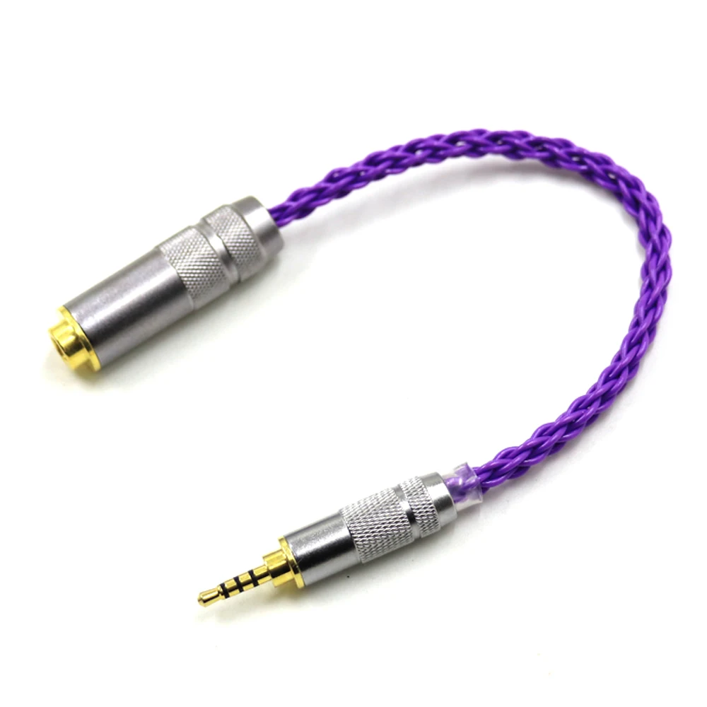 

Purple Balance Audio Cable Male 2.5mm to 4.4mm Female Headphone Line Adapter