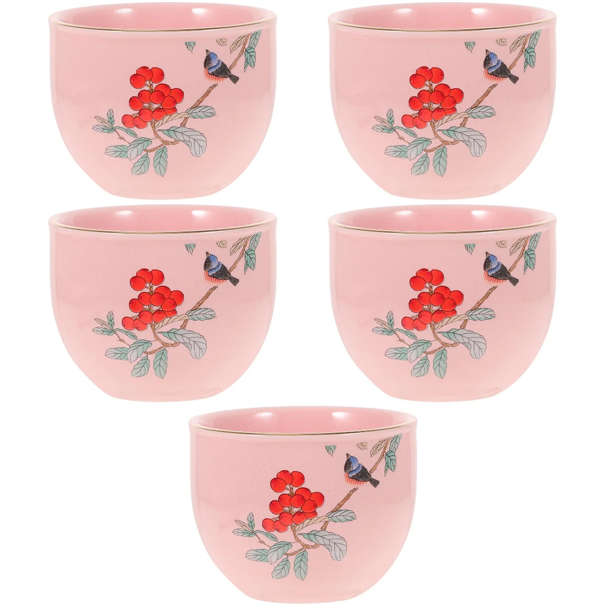

5x House Delicate Ceramic Cup Ceramic Tea Cup Small Tea Cup Retro Tea Cup for Indoor House Tea
