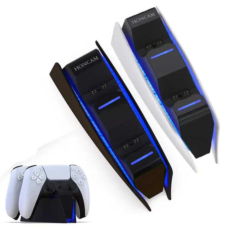 

NEW2023 New Dual Fast Charger For PS5 Wireless Controller USB Type-C Charging Cradle Dock Station PlayStation5 Joystick Gamepad