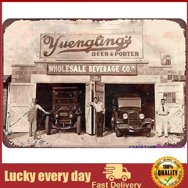 

New Retro Metal Tin Sign|1934 Antique Pa Brewery Prohibition Pub Yuengling Beer Vintage Sign|Home Club Bar Man Cave Garage Farm