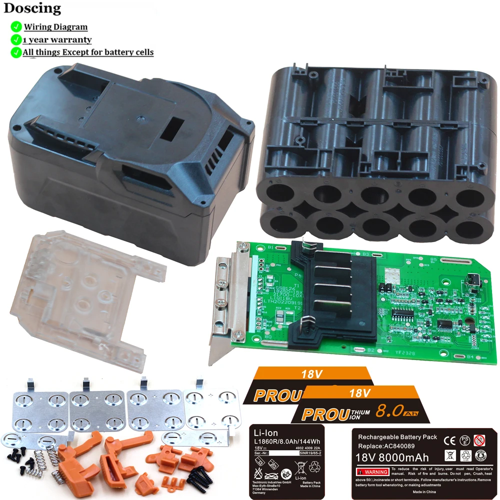 10*21700 Φ Защитная плата PCB BMS для RIDGID 18V R840083 CS0921 R84008 AC840084 L1830R для аккумулятора AEG 18V