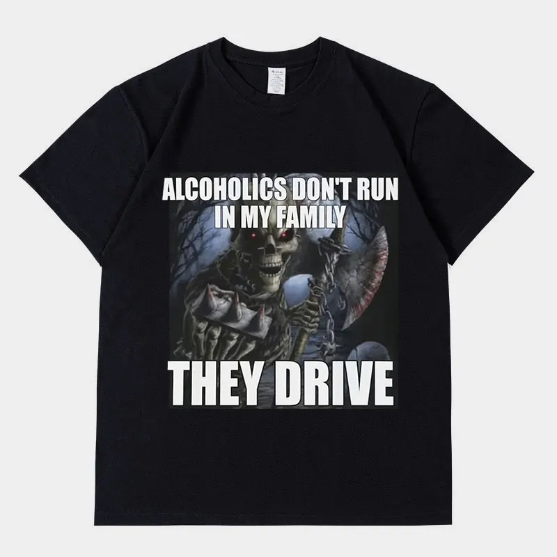 

Футболка Мужская/Женская хлопковая с принтом скелета и коротким рукавом