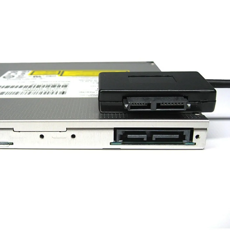 Фото Мини-переходник SATA USB 2.0 к Sata II 7+6 13Pin, кабель-переходник, устойчивый стиль для ноутбука, ноутбука, CD/DVD ROM, тонкий диск HDD №4