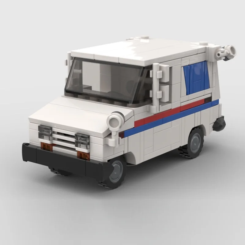Фото Модель скоростного гоночного автомобиля MOC, строительные кирпичи, классический почтовый грузовик, модульная технология, детские праздничные подарки, сборные игрушки, костюм №2