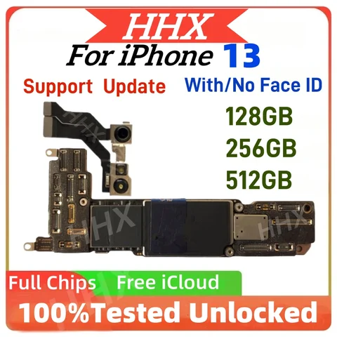 Чистая материнская плата iCloud для iPhone 13 128 ГБ 256 ГБ разблокированная материнская плата с Face ID Clean iCloud без Face ID 100% протестировано хорошо