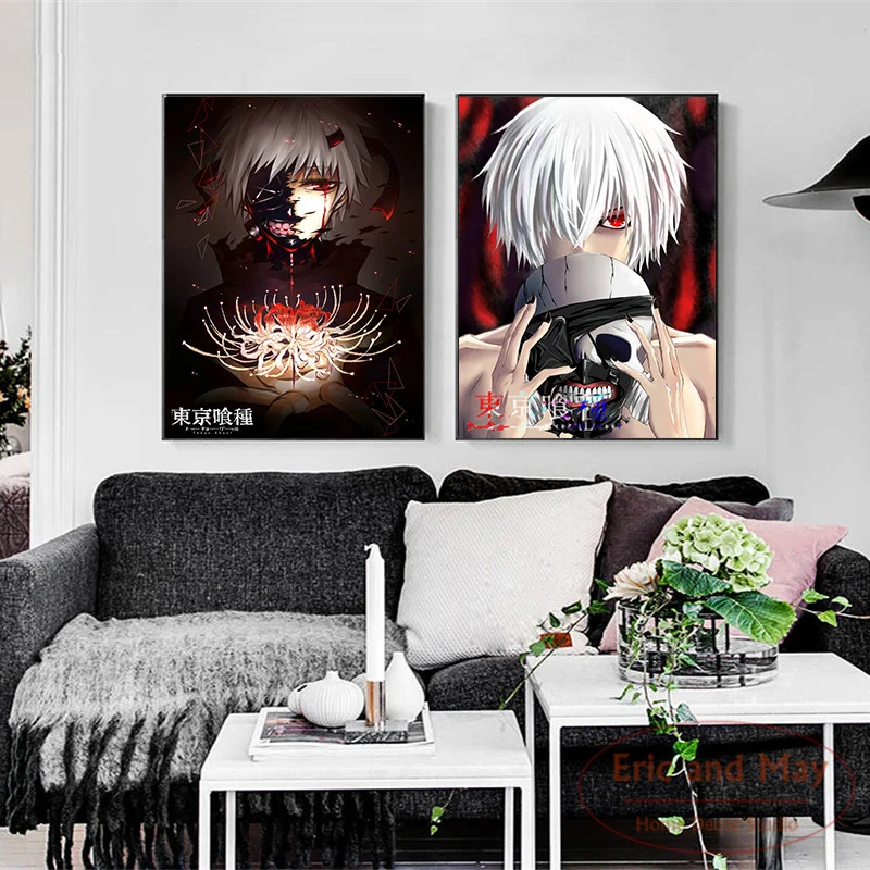 

Japanese Anime Tokyo Ghoul Print Art Canvas Poster For Living Room Decoration Home Wall Picture