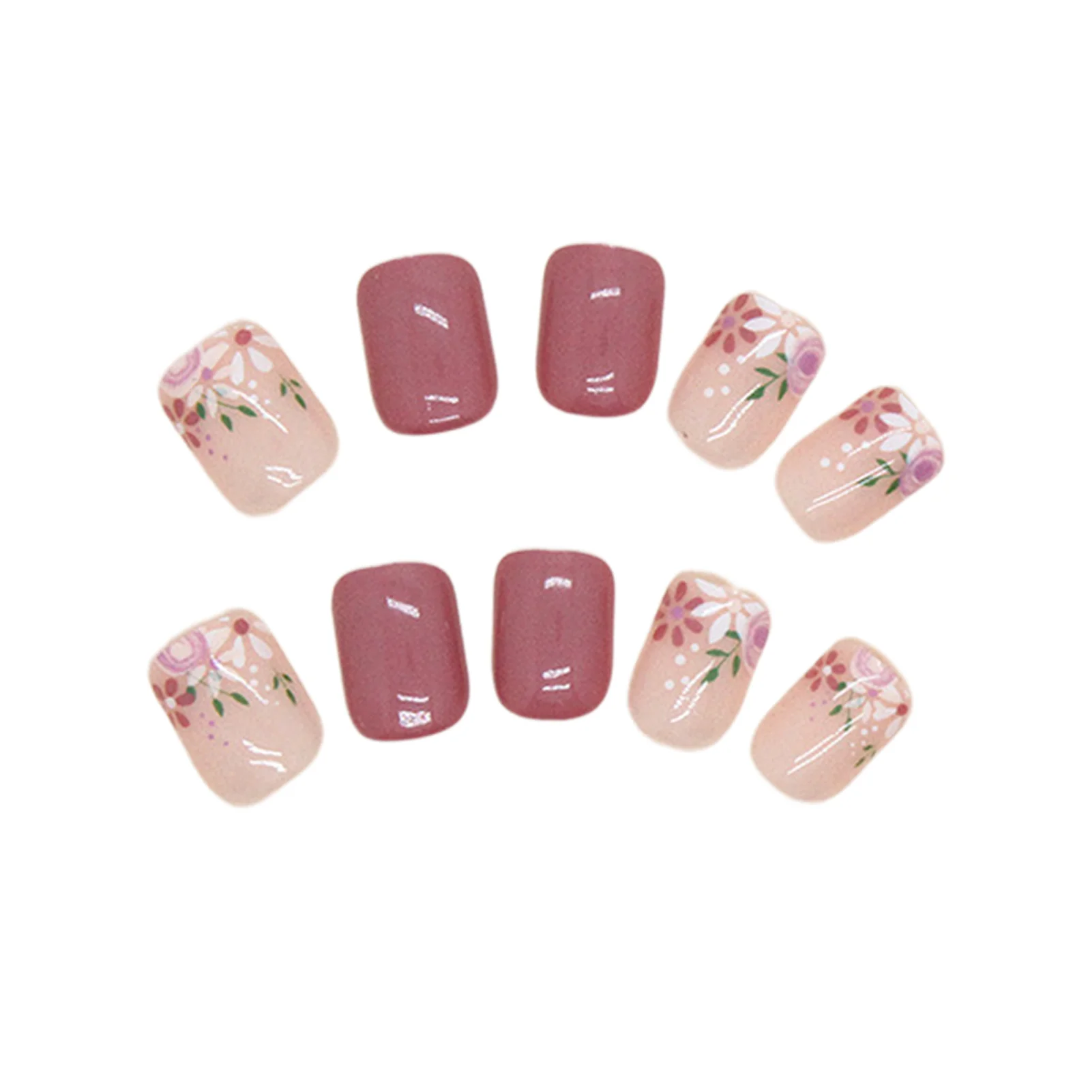 

Spring & Summer Flower False Nail Removable Long Lasting Fake Nail No Fading for Salon Expert and Naive Women