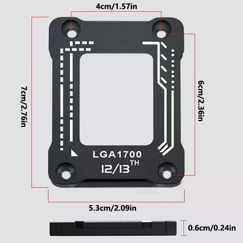 Кронштейн для материнской платы настольного компьютера LGA1700, защита от деформации, корректирующая рамка для процессоров INTEL 12-го и 13-го поколений (art.: 3920d85e27e44) - 3920d85e27e44