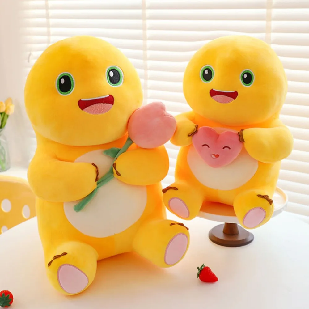 Молочный дракон Nailong Дракон Плюшевые игрушки с сердцем и цветком Мягкая милая