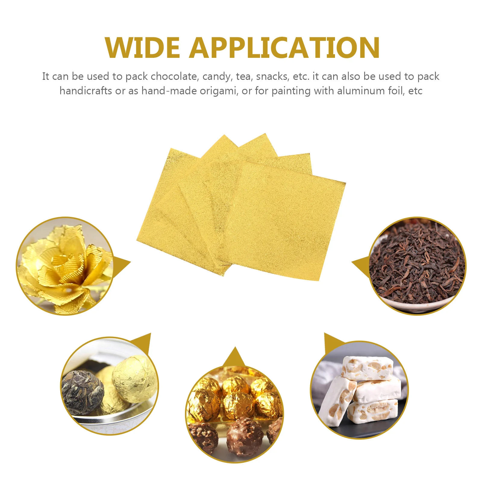 

500 Pcs Chocolate Wrapper Chocolate Wrapping Foil Gobstoppers Candy Caramel Wrapper Foil Candy Wrapper Candy Foil Wrappers