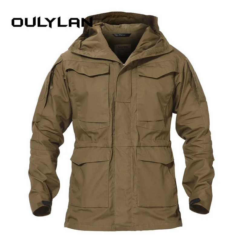 Tactical Jackets with Hood Hunting Coat Men's M65 Jacket Autumn Winter Outdoor Waterproof Windbreaker Hiking Assault