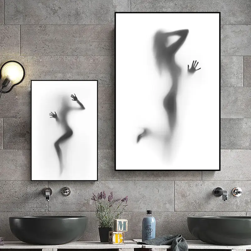 Украшение для туалета в отеле подвесная картина пикантная Настенная пары ванной