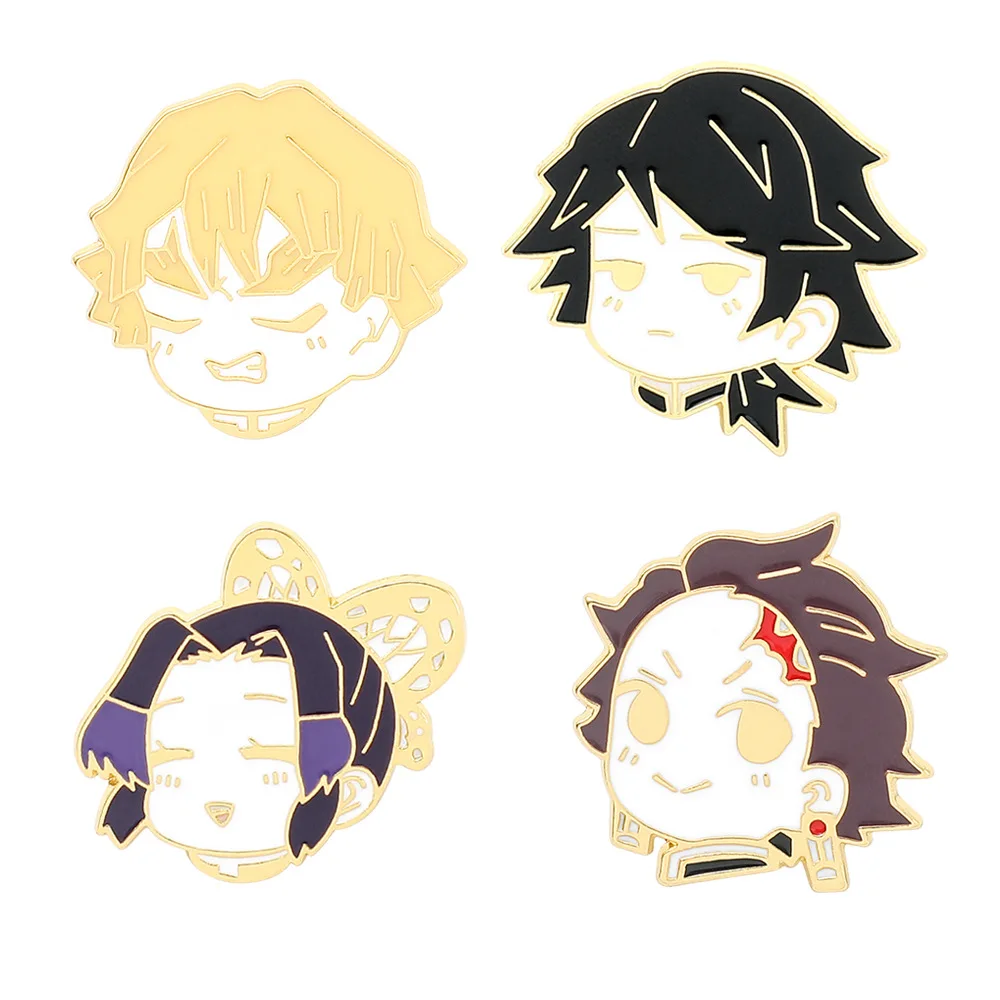 

Demon Slayer Japanses Anime Lapel Pins for Backpacks Brooches for Clothing Enamel Pin Badges Fashion Jewelry Accessories