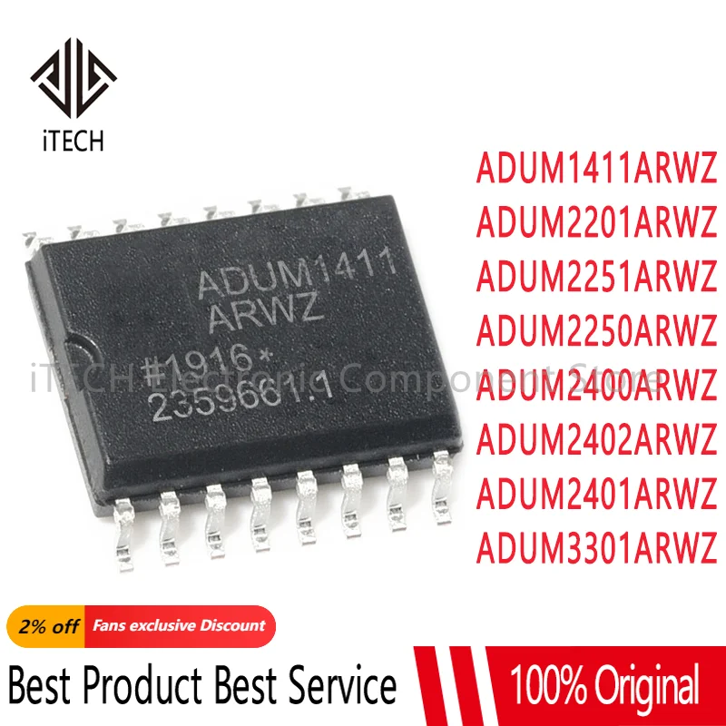 

5pcs ADUM1411ARWZ ADUM2201ARWZ ADUM2250ARWZ ADUM2251ARWZ ADUM2400ARWZ ADUM2401ARWZ ADUM2402ARWZ ADUM3301ARWZ ADUM IC Chip SOP-16