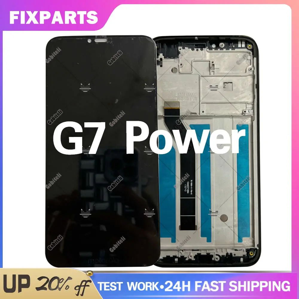 ЖК-дисплей и сенсорный датчик в сборе для Motorola Moto G7 Power XT1955