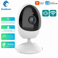tuya smart home mini camera wifi surveillance 1080p cctv two ways audio security protection wifi camera 2mp