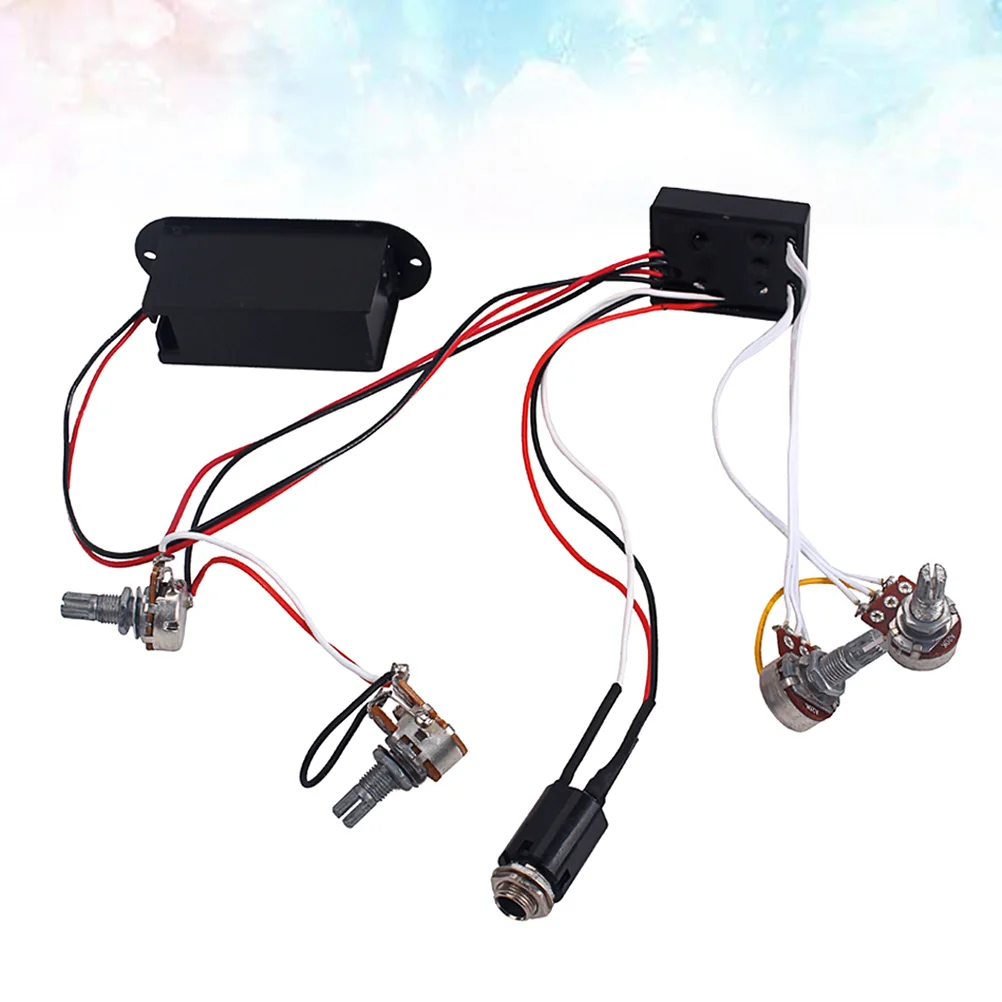 

2 Band Equalizer EQ Preamp Circuit Bass Guitar Tone Control Wiring Harness And JP Pickup Set For Active Bass Pickup Against