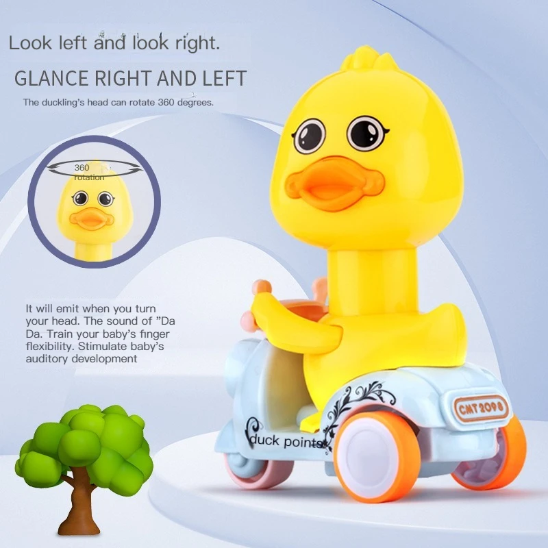 

Duck Toy Motorcycle Pressing Little Duck Educational Children Play Toys Exercise Imagination Cute Little Duck Gift Toy