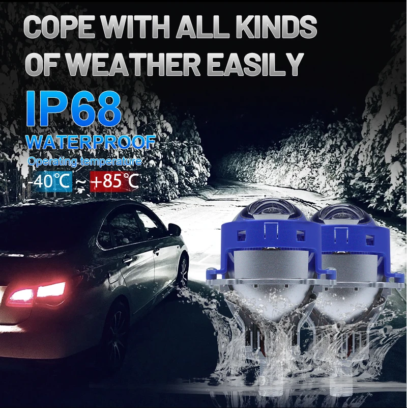 Объектив двухсветодиодного проектора 3 0 дюйма Лазерная фара h4 для автомобиля P70