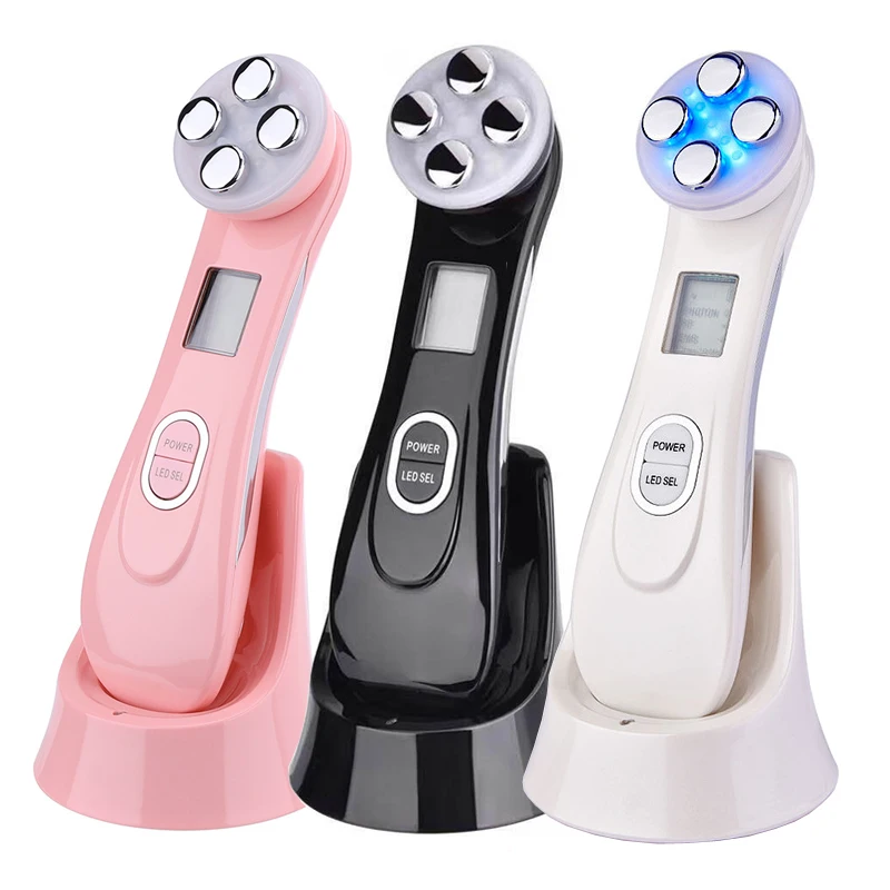 

5in1 RF&EMS Radio Frequency Mesotherapy Electroporation Face Care Beauty Device LED Light Photon Facial Massager Skin Tightening