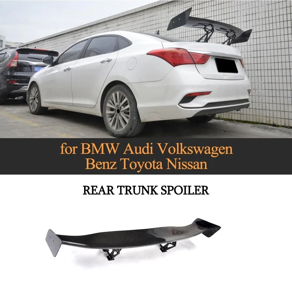 

Carbon Fiber Car Rear Trunk Spoiler Wing For Camaro BMW Mustang Civic Audi A3 A4 A5 A6 A7 VW Coupe Sedan Universal Spoiler