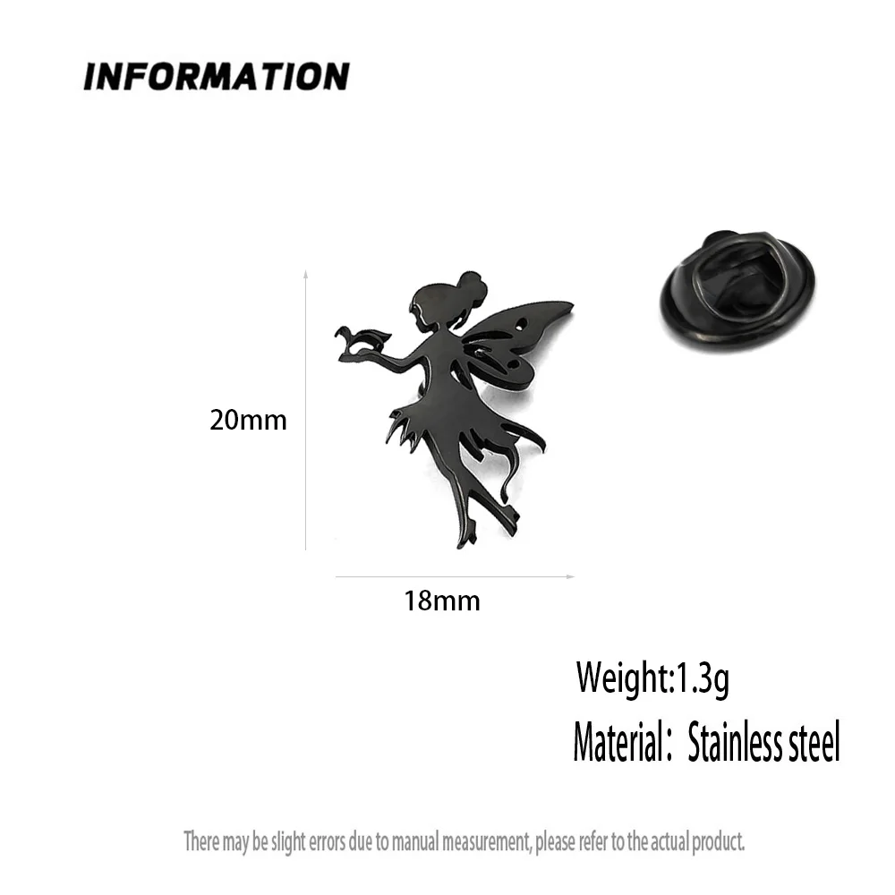 Брошь в виде крыла из нержавеющей стали