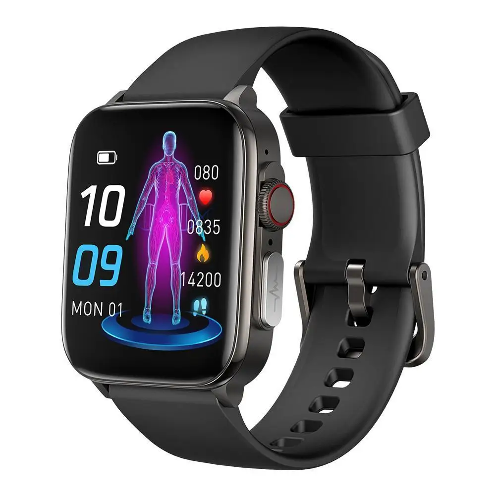 

F200 Smart Watch Sports Bracelet Heart Rate Blood Pressure Smartwatch Glucose 1.85 Waterproof Health Inch ECG Monitoring Bl J6V8