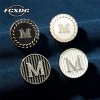 10pcs m letter fashion designer buttons for clothing sewing accessories luxury rhinestone womens clothing decorative buttons