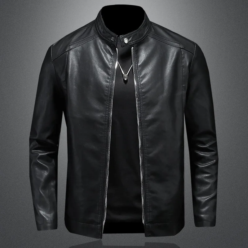 

M-5XL!2023 New Men's Motorcycle Leather Coats Casual Versatile Slim Fit Plush Thickened Large Leather Jacket Wolverine Abrigos