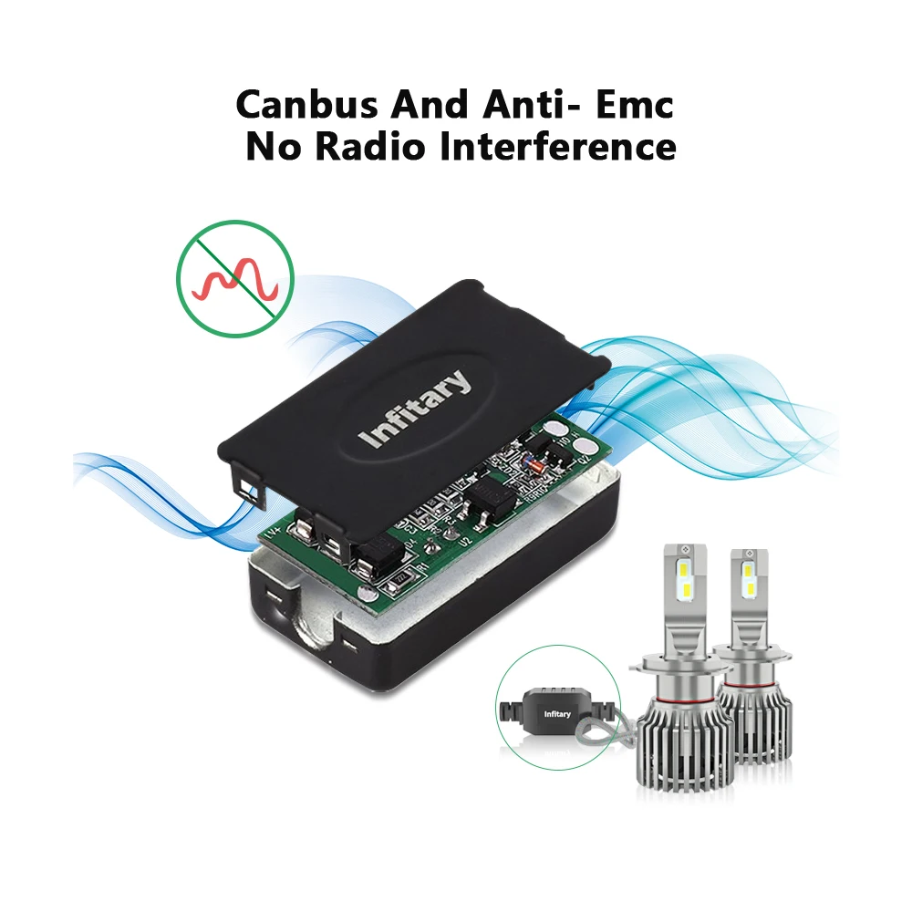 Инфитари 26000LM Анти EMC Супер H4 h7 Led Canbus для комплекта лампочек фар автомобиля H1 H11 H3 9005 HB3 9006 HB4 9004 HB1 9007 HB5 9012.