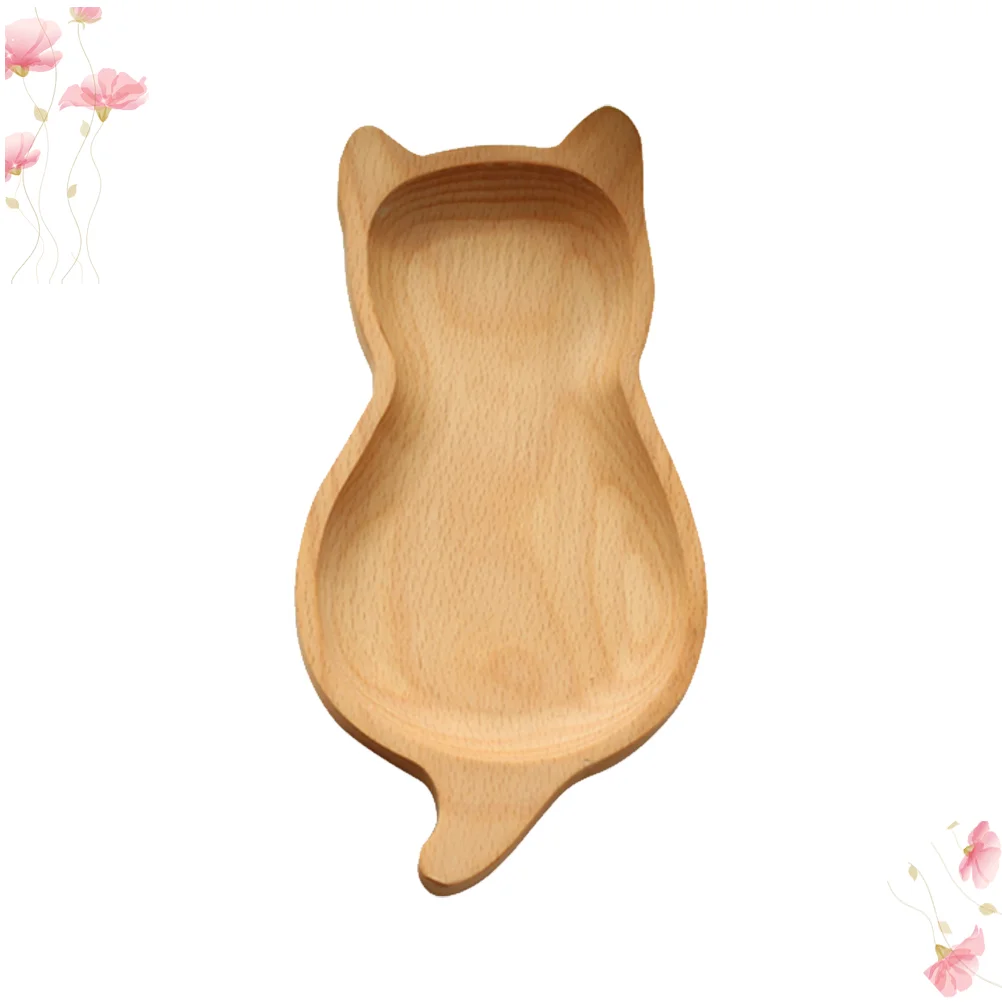 

Wood Cat Serving Plate Shaped Plates Dish Dessert Wooden Snack Platter Appetizer Trays Platters Dinner Trayjapanese