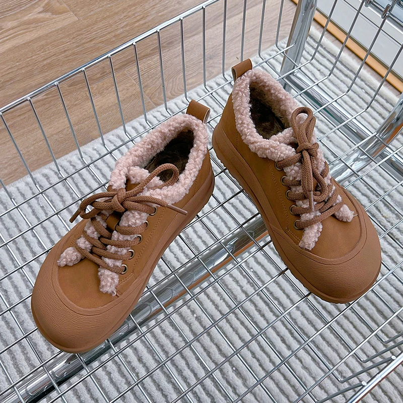 DIMANYU/женские ботинки в стиле ретро зима 2024 повседневная женская нескользящая