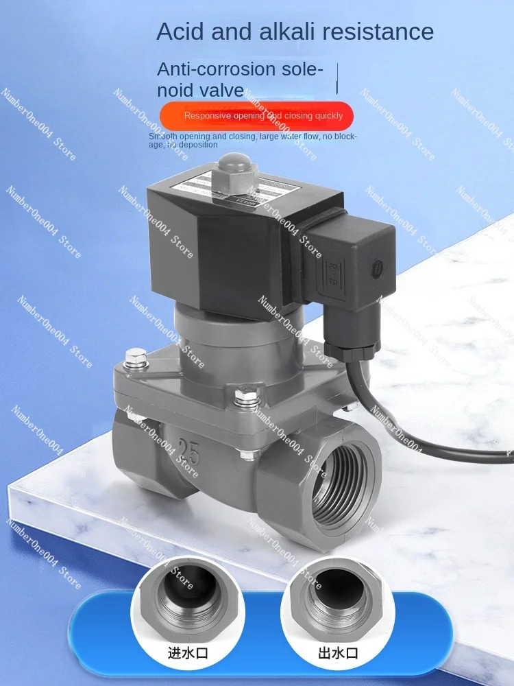Антикоррозийный Соленоидный клапан устойчивый к кислотам и щелочам для очистки