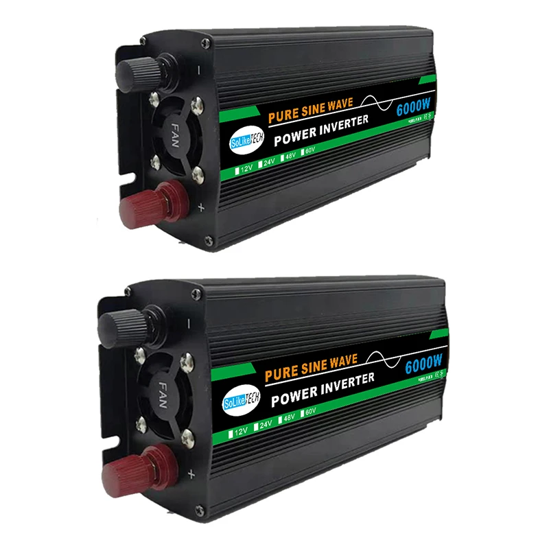 

6000W Pure Sine Wave Inverter Voltage Transformer Power Converter Solar Inverter LED Display