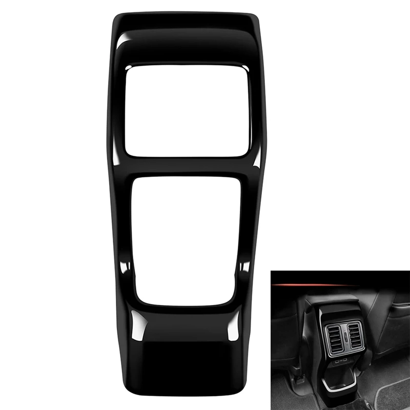 2 шт. автомобильная глянцевая черная задняя рамка для вентиляционного отверстия