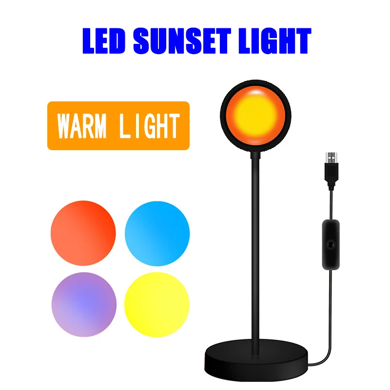 Аниме RGB закат лампа Светодиодная звезда проектор неоновый Ночник декор для