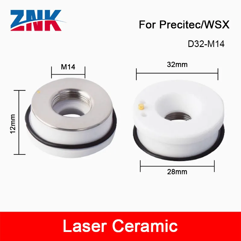 ZNK лазерный керамический держатель сопла 28/32 мм для волоконной лазерной режущей