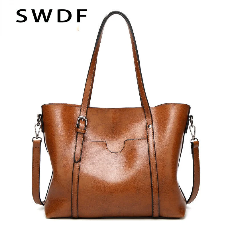 

Новая зимняя сумка-тоут из искусственной кожи для женщин, сумка большой вместимости с ручками, дизайнерская сумка, винтажная сумка через плечо, брендовая сумка с ручками