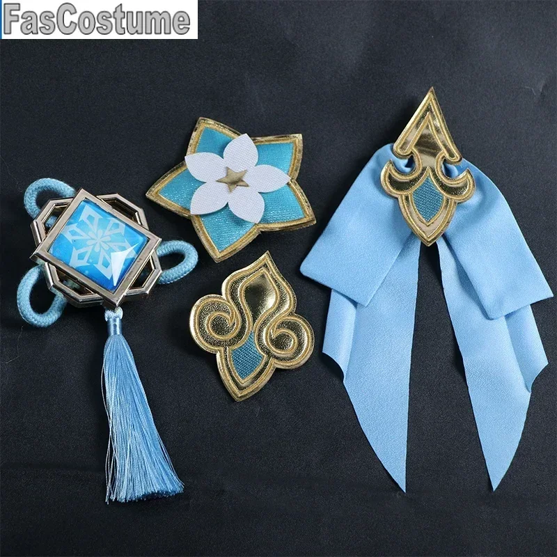 Frostflower Dew Shenhe Косплей Костюм Genshin Impact Униформа для взрослых Парик Аниме Костюмы на