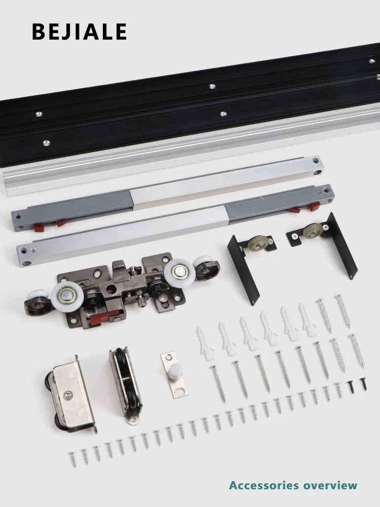 Скрытая скользящая дверь сарая набор оборудования для перевода двухсторонний