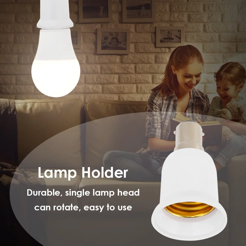 

B15 to G27 Lamp Bulb Socket Base Holder Converter 85-285V Light Adapter Conversion Fireproof Home Room Lighting