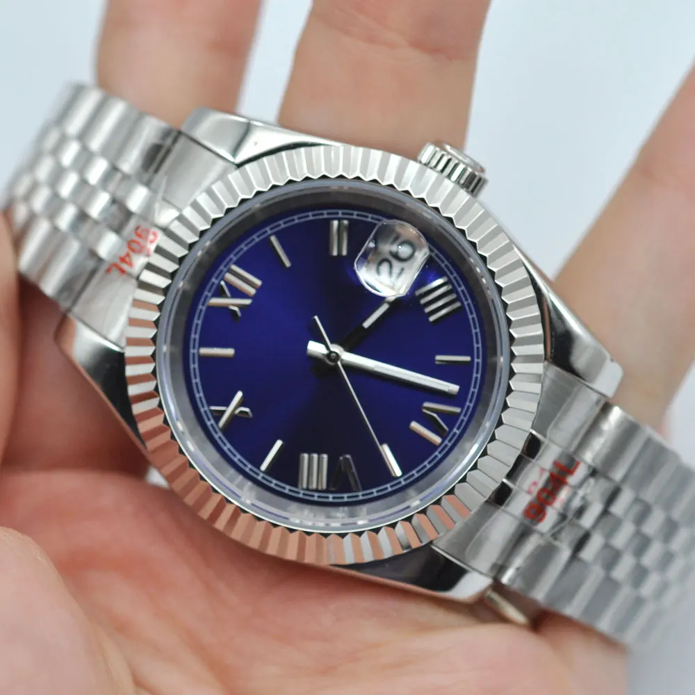 

Мужские часы с серебряным циферблатом, 36 мм/39 мм