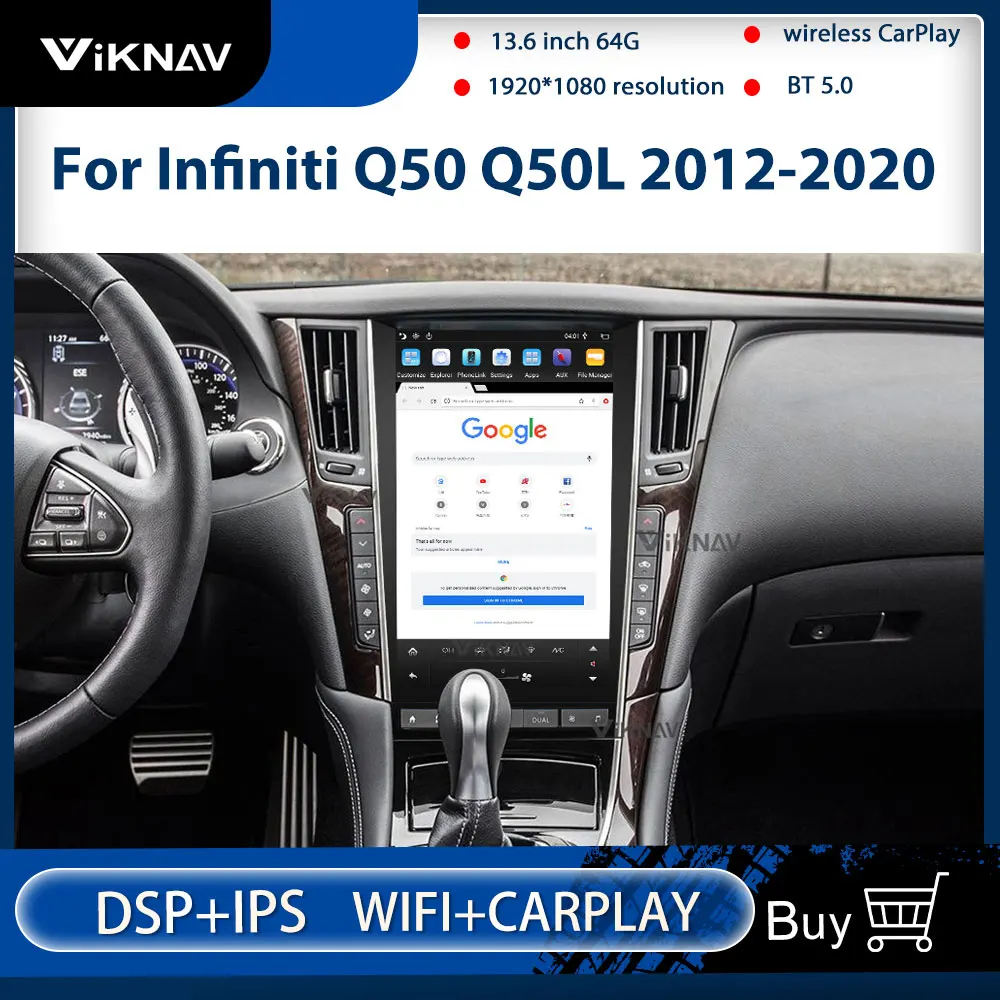 

Автомагнитола PX6 на Android с экраном для Infiniti Q50, Q50L, 2012-2020, DVD, мультимедийный плеер, Автомобильная GPS-навигация, автостерео, 2din