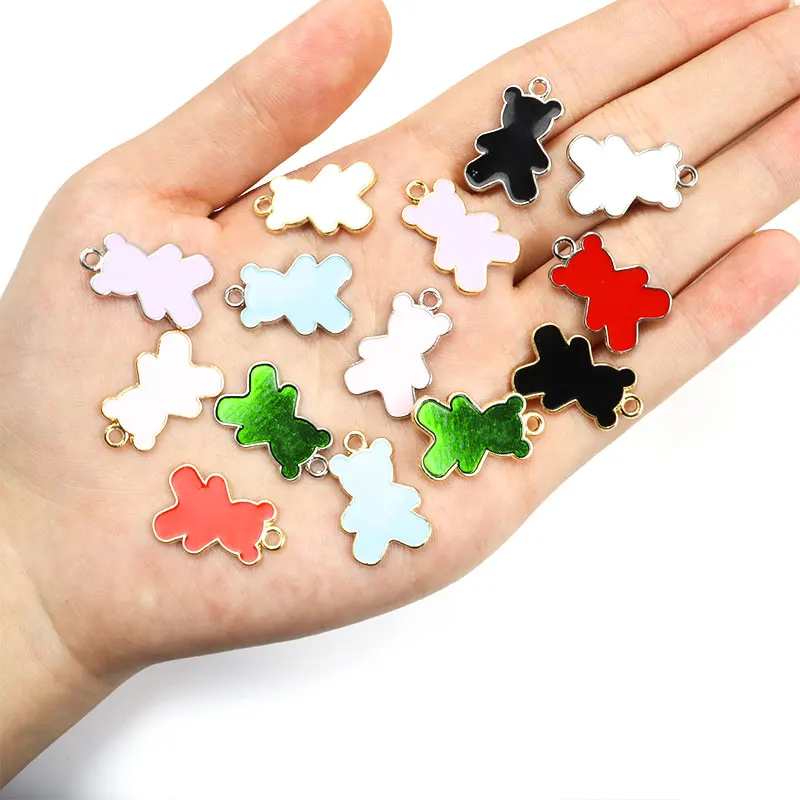 

Enamel Cute Bear Charms Pendant DIY Making Findings Necklace Bracelet Earrings Handmade Crafts Accessories Creative Jewelry Gift