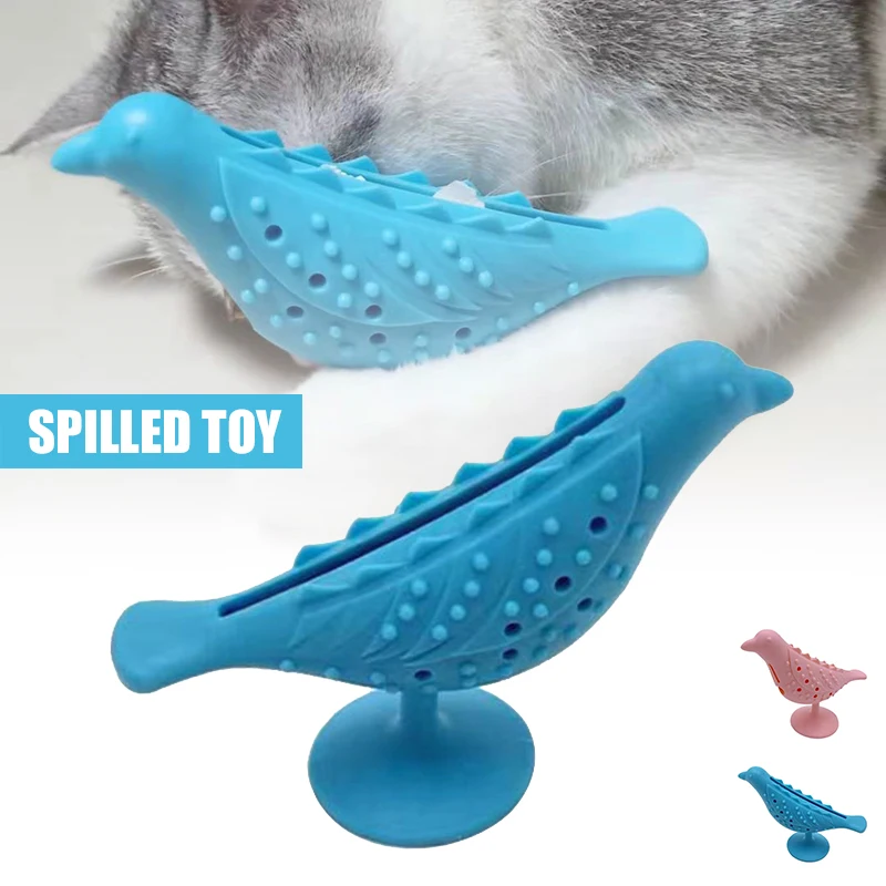 

Cat Silicone Birds-Shape Molar Toys Smart Interaction Suction Cupbite Grinding Cat Silicone Birds-Shape Molar Toys CLH@8