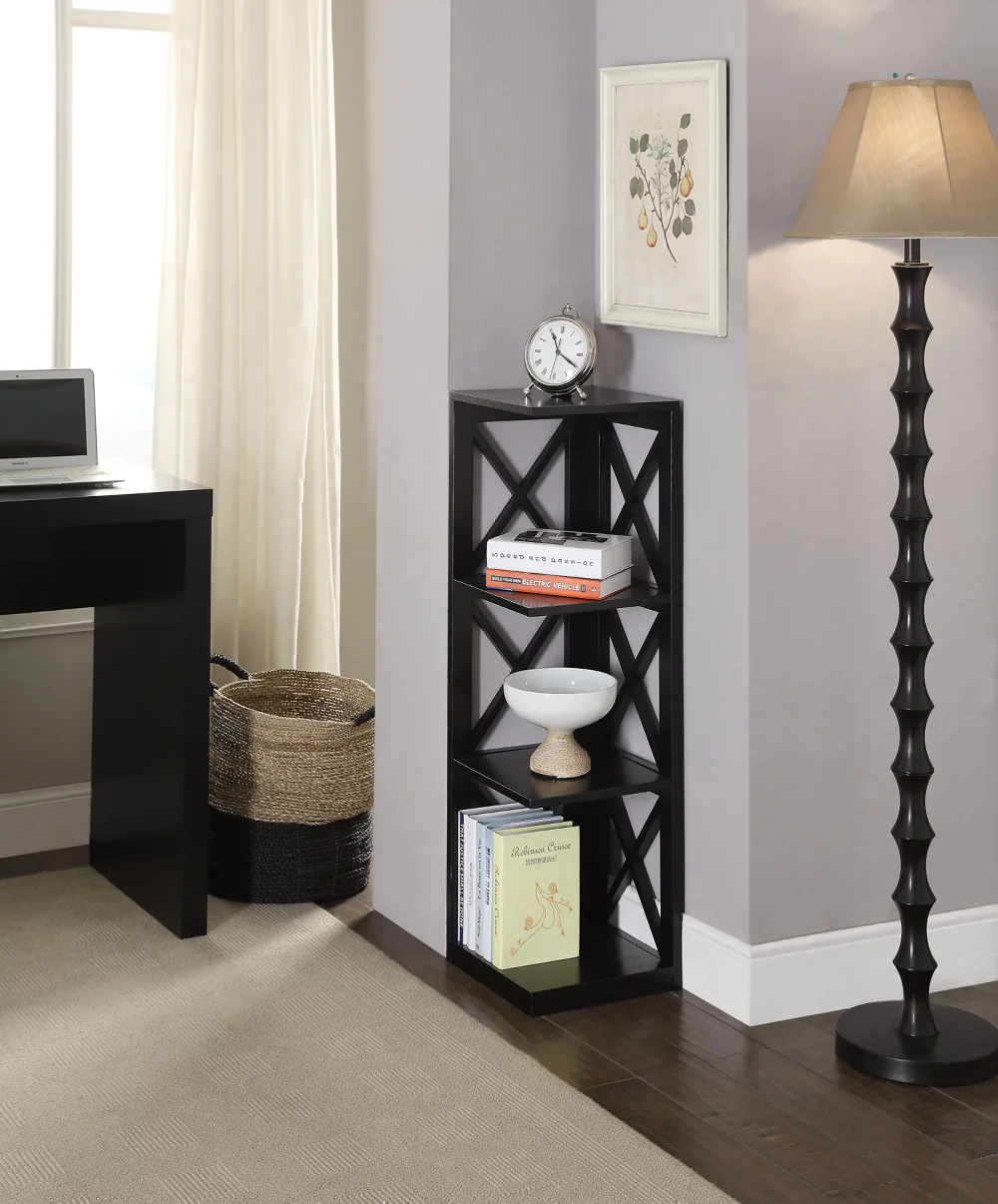 

Oxford 3 Tier Corner Bookcase, Multiple Finishes
