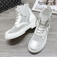 british style martin boots womens summer thin breathable 2022 new thick soled shoes wild hollow mesh motorcycle boots