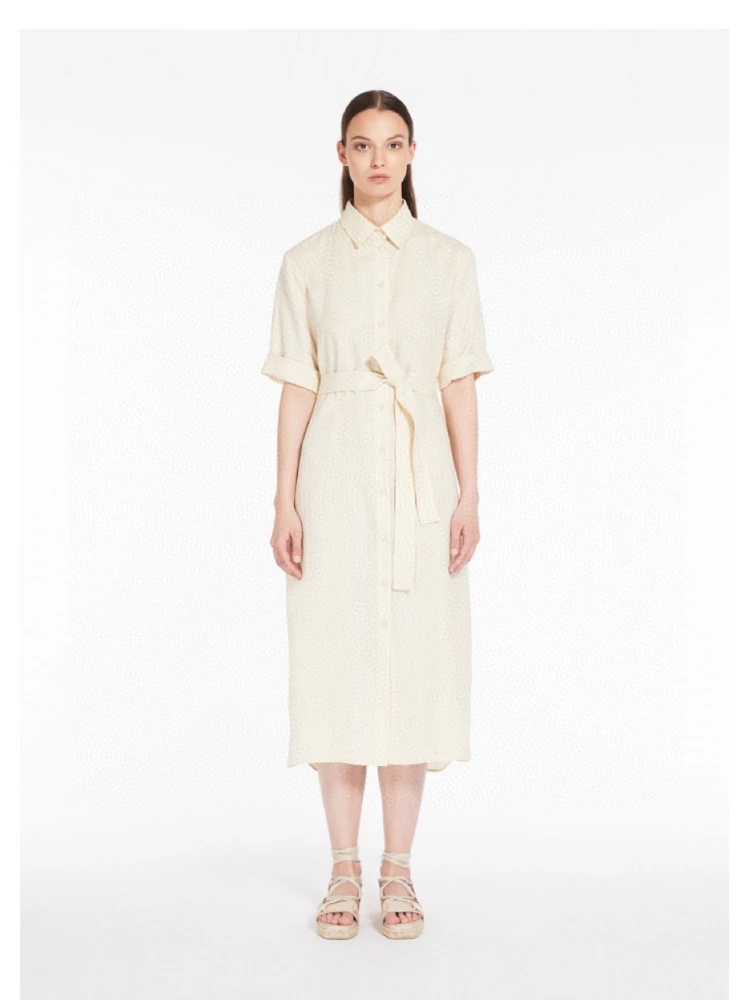 2023 Spring and Summer New Dress Women Lapel Cardigan Style Five-quarter Sleeve Dress