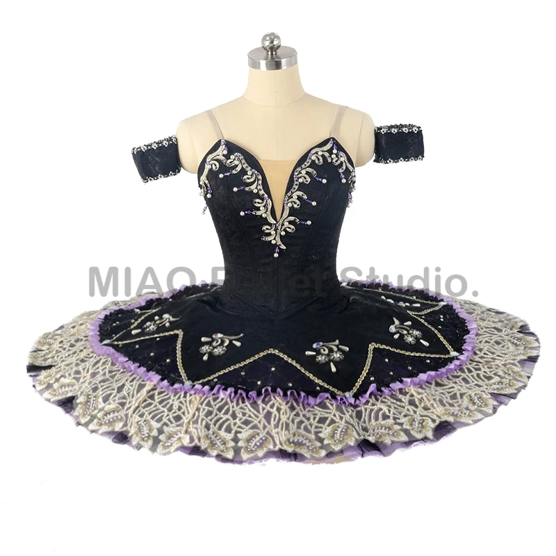 Балетная пачка Paquita на заказ классический черный фиолетовый раздельный костюм