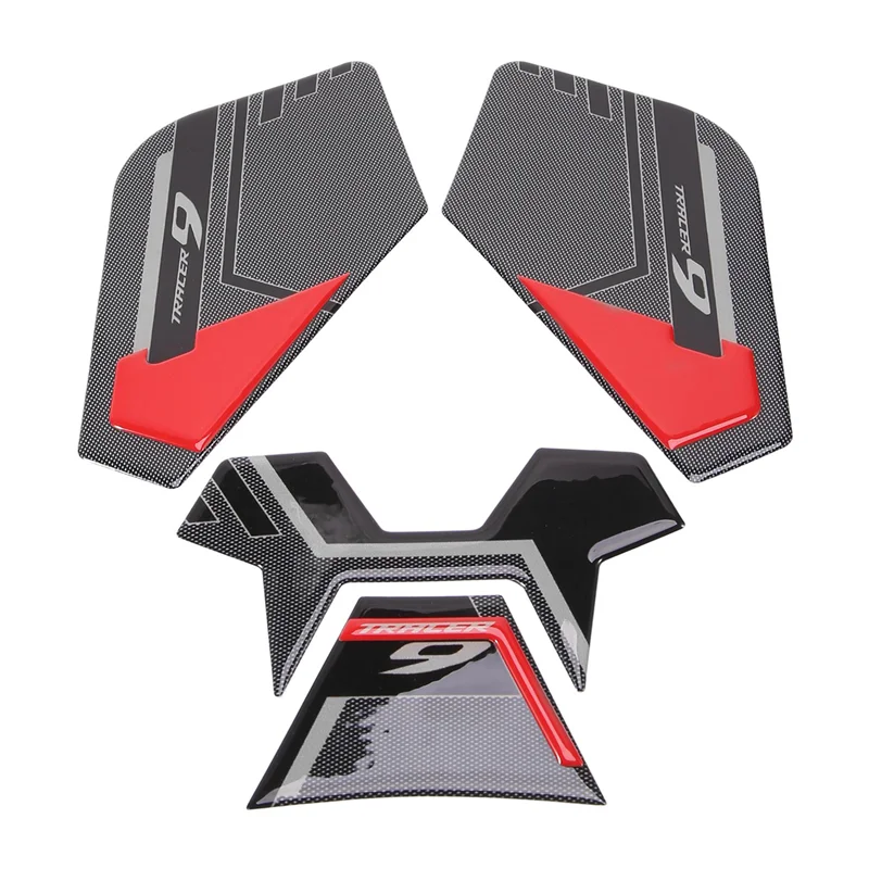 

Нескользящая боковая защитная накладка на топливный бак мотоцикла, наклейка для Yamaha Tracer 9 GT 9GT Tracer9 2021 2022-(красный)